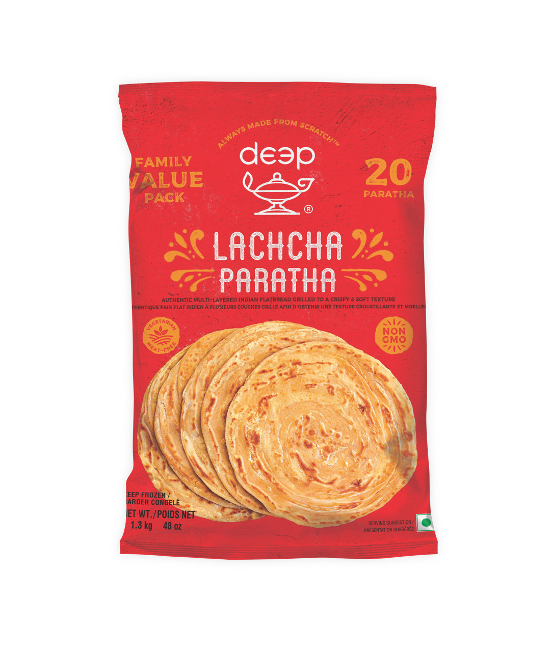 (BR12) DEEP LACHCHA PARATHA 0.340KG X 24