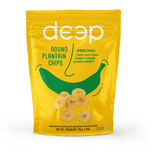 DEEP ROUND PLANTAIN CHIPS ORIGINAL LARGE 0.794KG X 8
