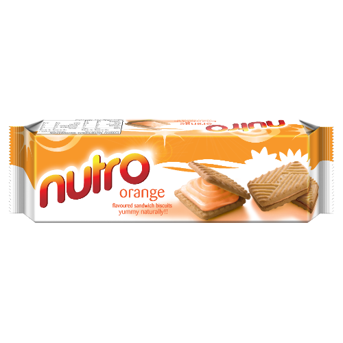NUTRO CREAM BISCUITS ORANGE 0.450KG X 10