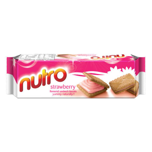 NUTRO CREAM BISCUITS STRAWBERRY 0.450KG X 10