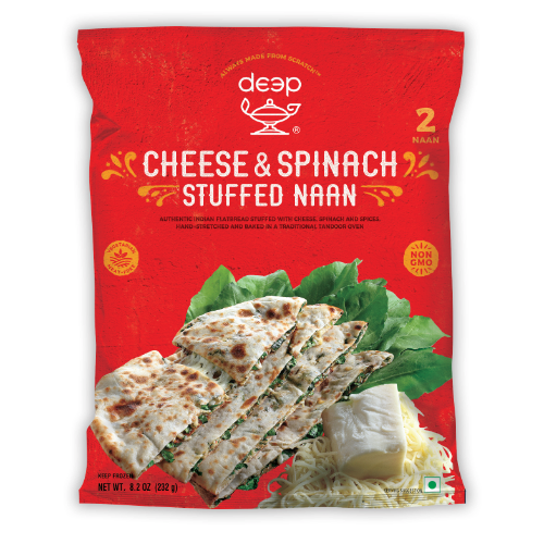 DEEP CHEESE & SPINACH STUFFED NAAN 0.232KG X 24