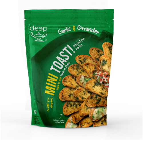 DEEP GARLIC & CORIANDER MINI TOAST 0.200KG X 18