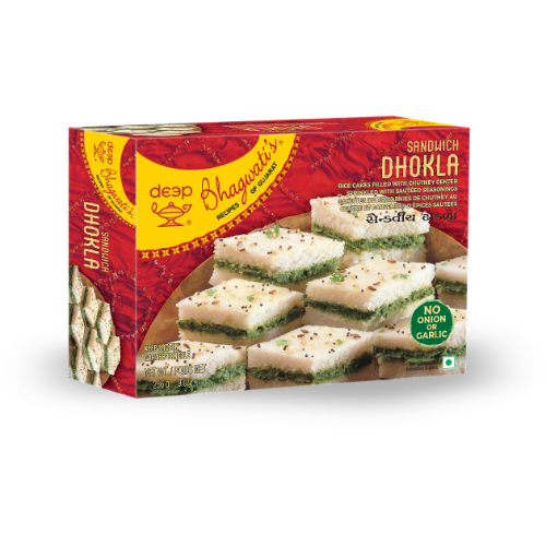 BHAGWATIS VEG. SANDWICH DHOKLA 0.255KG X 12