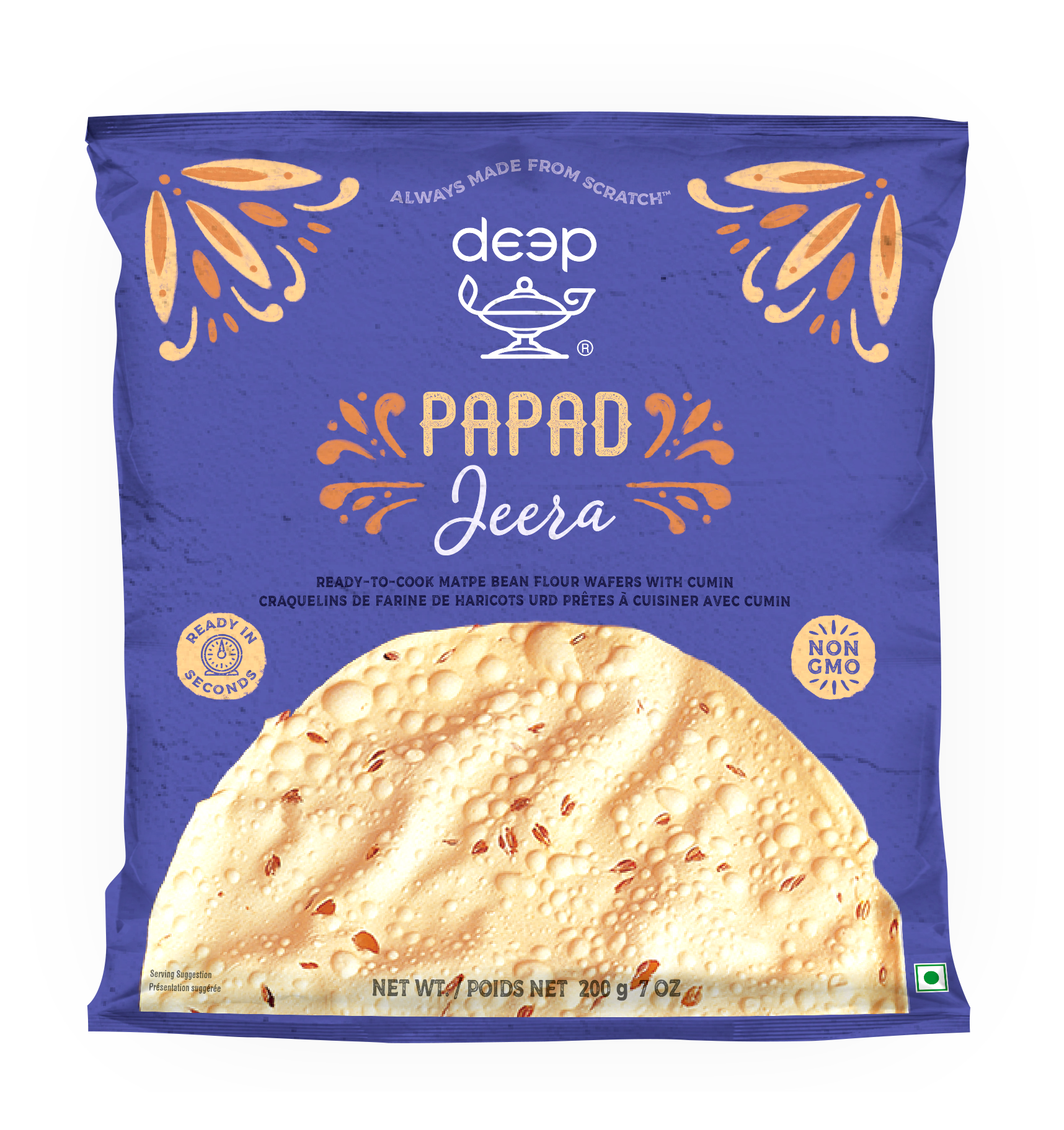 (DP2) JEERA PAPAD 0.200KG X 40
