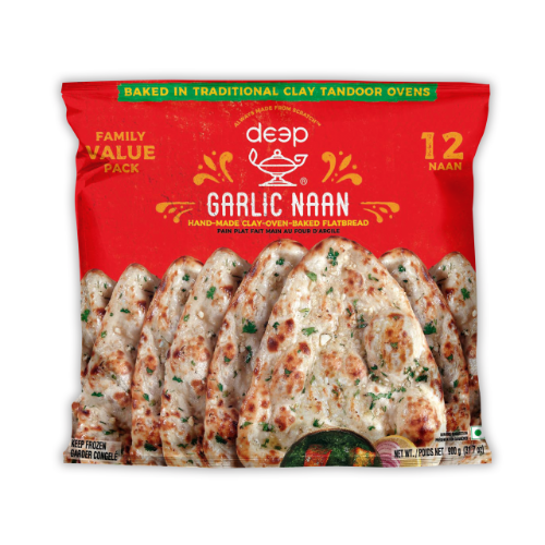 (BR38) FAMILY PACK GARLIC NAAN 0.900KG X 8