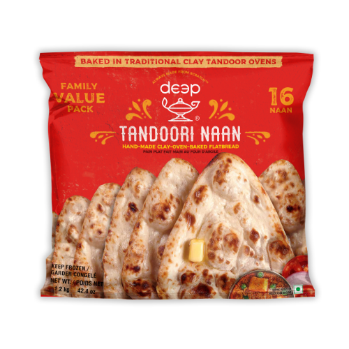 DEEP FAMILY PACK TANDOORI NAAN 1.200KG X 8