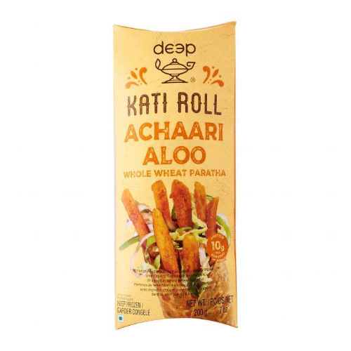 (KRAA) KATI ROLL ACHARI ALOO WHOLE WHEAT PARATHA 0.200KG X24