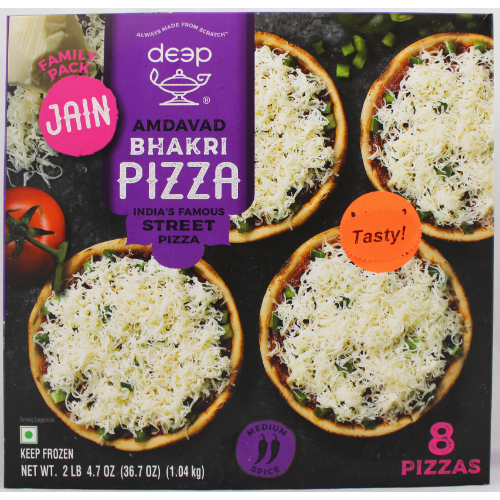 DEEP JAIN FAMILY PK AMDAVAD BHAKRI PIZZA 1.040KG X 8