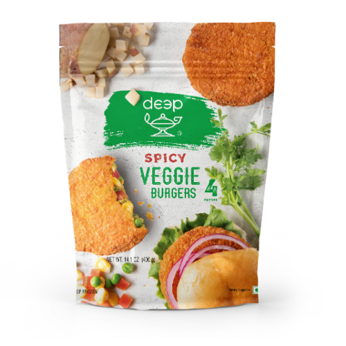 DEEP SPICY VEGGIE BURGER PATTY 0.400KG X 18
