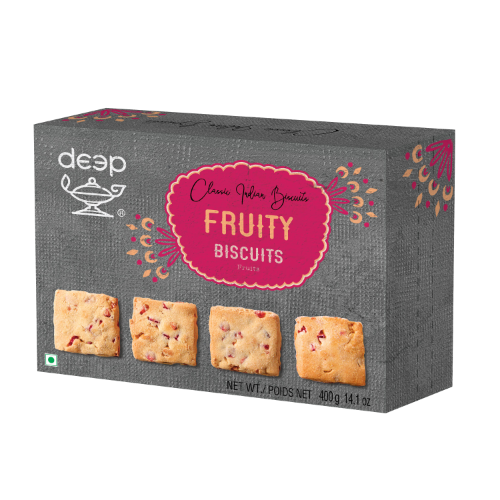 DEEP FRUITY BISCUITS 0.400KG X 18