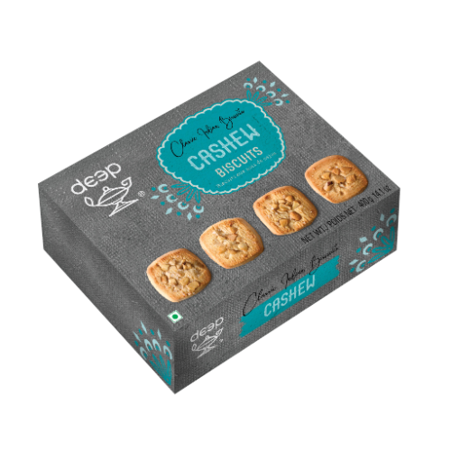 DEEP CASHEW BISCUITS 0.400KG X 18