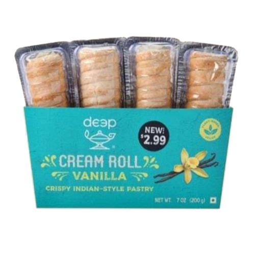 DEEP CREAM ROLL VANILLA 0.200KG X 18