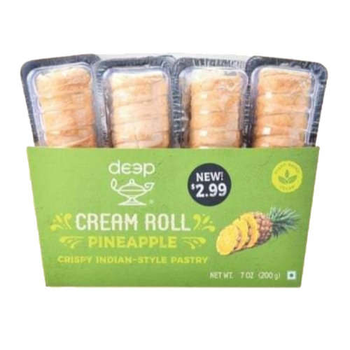 DEEP CREAM ROLL PINEAPPLE 0.200KG X 18