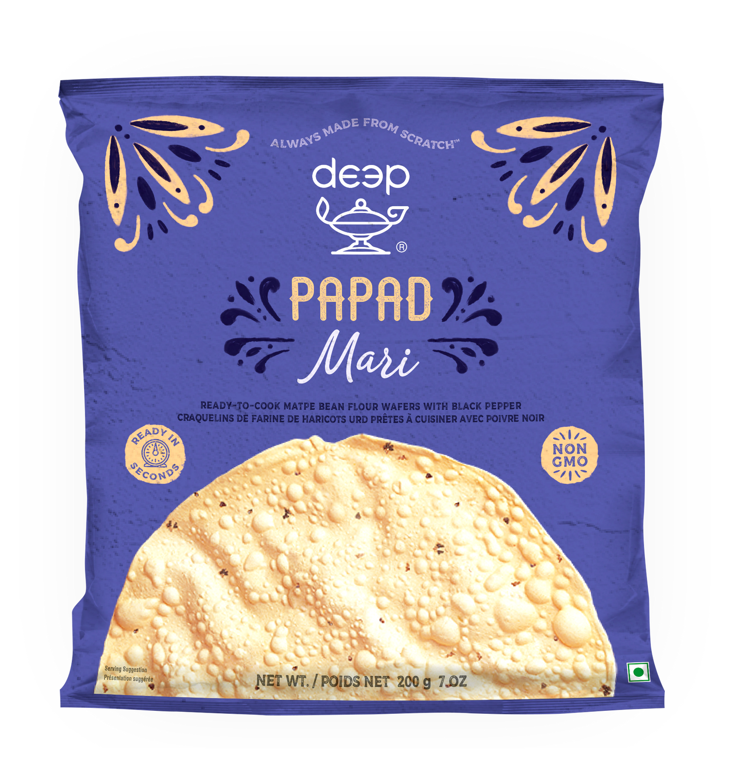 DEEP BLACK PEPPER PAPAD 0.200KG X 40
