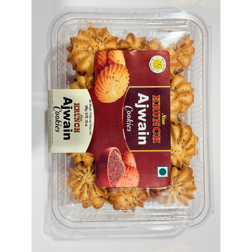 NEW KRUNCH AJWAIN COOKIES 0.340KG X 24