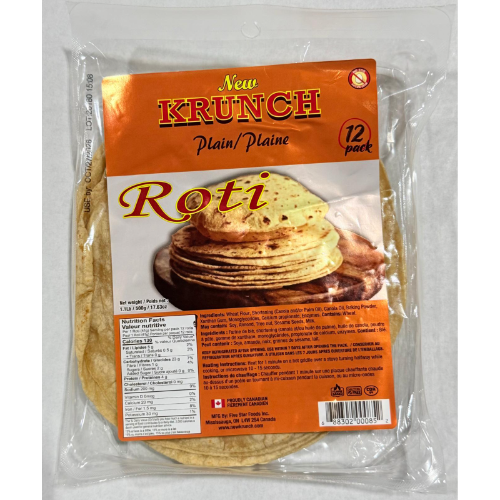 NEW KRUNCH PLAIN ROTI 0.500KG X 16