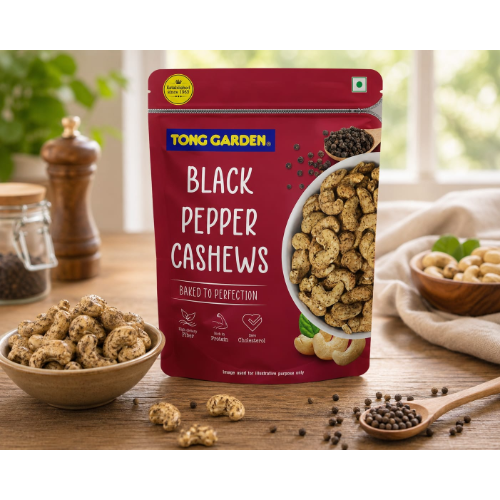 TONG GARDEN BLACK PEPPER CASHEWS 0.130KG X 36